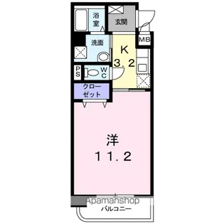 パークサイド【105号室】の間取り