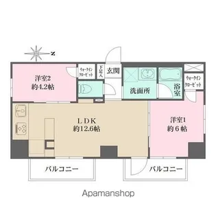プライムアーバン西日暮里フロント【14階】の間取り