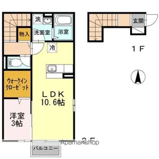 新潟県新潟市中央区幸町【アパート】の間取り