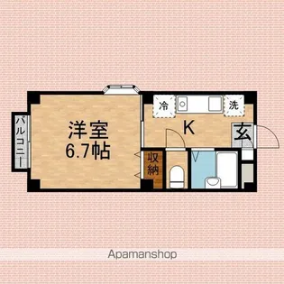 カーサ北アサカ【1階】の間取り