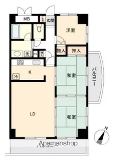 高砂関弐番館【805号室】の間取り