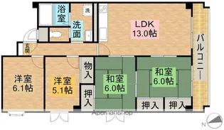 ライブリー高石【5階】の間取り