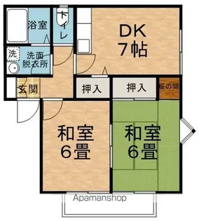 パナハイツ佐々木【102号室】の間取り