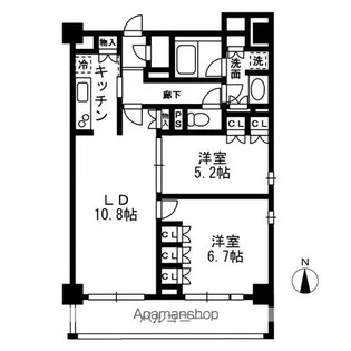 東京都新宿区中落合1丁目【マンション】の間取り