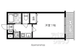 リーガル京都五条烏丸【202号室】の間取り
