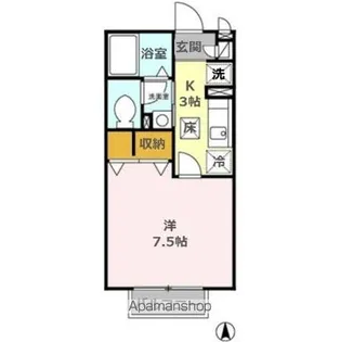 カーサリヴェールI【1階】の間取り