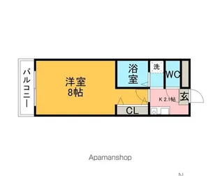 A・CITY明治本町【4階】の間取り