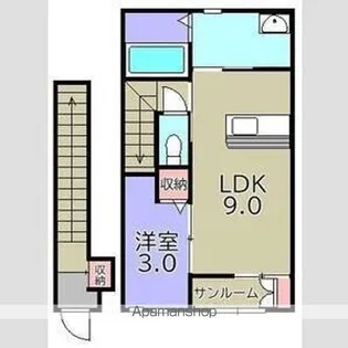 グッドライフステージ清水【201号室】の間取り