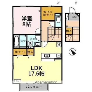 リビングタウン松若町 A棟【2階】の間取り