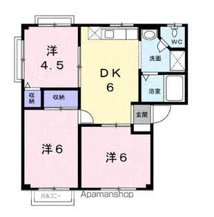 グリーンハイツ塚崎A【2階】の間取り