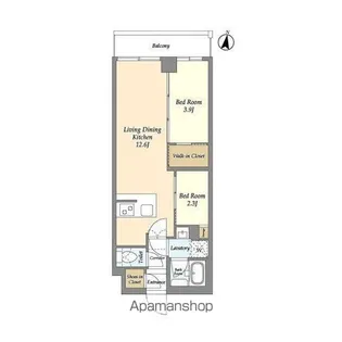 東京都練馬区中村3丁目【マンション】の間取り