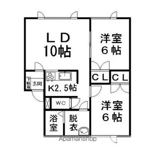 グレイス小泉Ⅱ【102号室】の間取り