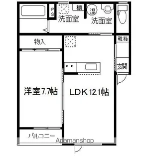 TOWN西5南17ベリーⅡA【2階】の間取り