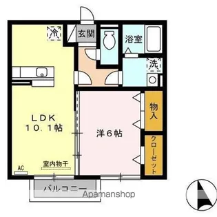 プレジール・デュオ【2階】の間取り