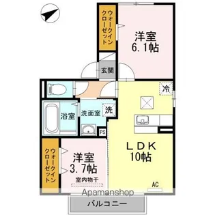 フルール【101号室】の間取り
