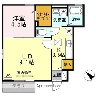 カーサ フェリーチェ【1階】の間取り