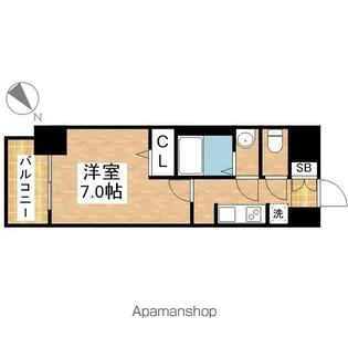 リシュドール川名駅【14階】の間取り