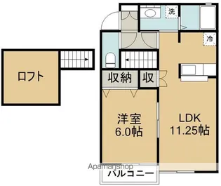カサグランデ弐番館【1階】の間取り