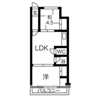 石橋ハイツ1【3階】の間取り