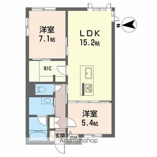 ベレオ杏樹【1階】の間取り