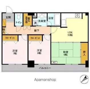 オーシャンビュー壱番館【15階】の間取り