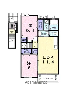 グレイス VILLA Ⅱ【2階】の間取り