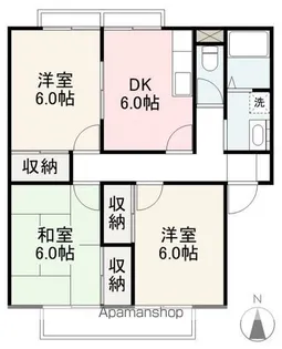 グランコートK A・B棟【2階】の間取り
