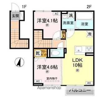 リアン平松 B棟【2階】の間取り