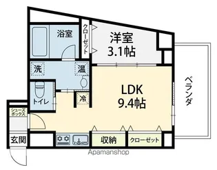 ファーストガーデン鱗町【306号室】の間取り