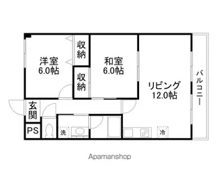 ウイングサンキャッスル【3階】の間取り