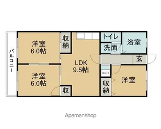 レジデンス西村【4階】の間取り