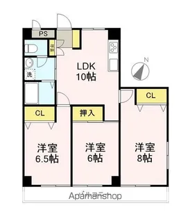 サンリバティ【3階】の間取り