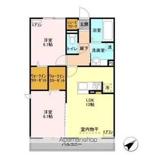 グランドゥールV A棟【2階】の間取り