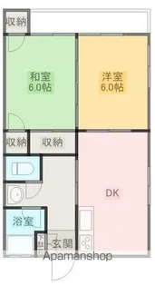平成ハイツ3号館【306号室】の間取り