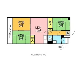 ピープル室見【301号室】の間取り