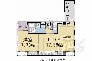 プランドール神宮丸太町【501号室】の間取り