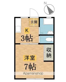 ユーハイツ岸野【2階】の間取り