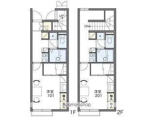 レオパレス南の風 Ⅲ【107号室】の間取り