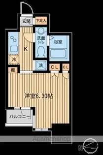 KDXレジデンス東新宿【8階】の間取り