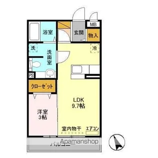 エスポワール B【2階】の間取り