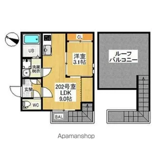GRANDTIC平安通【2階】の間取り