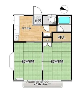 コーポ万石【201号室】の間取り