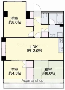 ロビニエ豊成【5階】の間取り