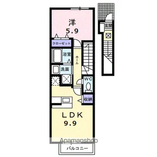 Jカントリーハイツ【2階】の間取り