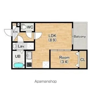 ジーメゾン八幡西ヴェルデ【3階】の間取り