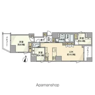 GREEN PARK 文京白山【3階】の間取り