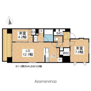 愛知県名古屋市中区上前津2丁目【マンション】の間取り