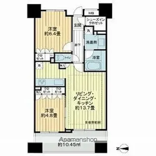 リビオ初台アリアフォート【4階】の間取り