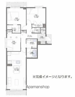 シャーメゾンECLAT【203号室】の間取り