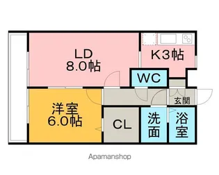 セイシェル・大山 B棟【1階】の間取り